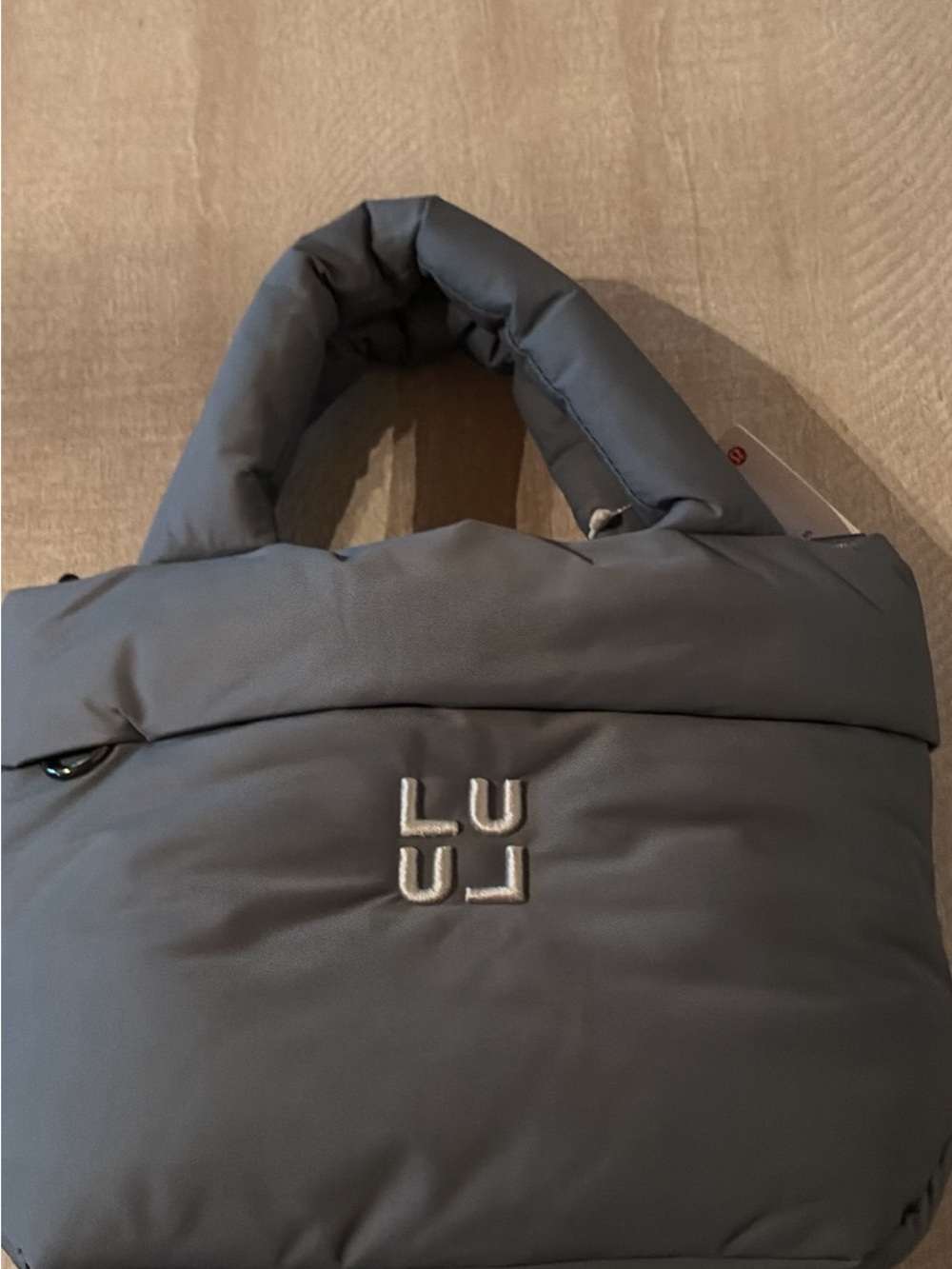 lululemon athletica Puffer Tote in Slate Gray with Embroidered Logo